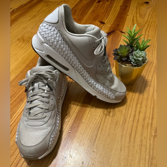 Nike Air Max 90 Woven Light Iron Ore/ Light Iron Mens 10.5 Trainers 833129-005